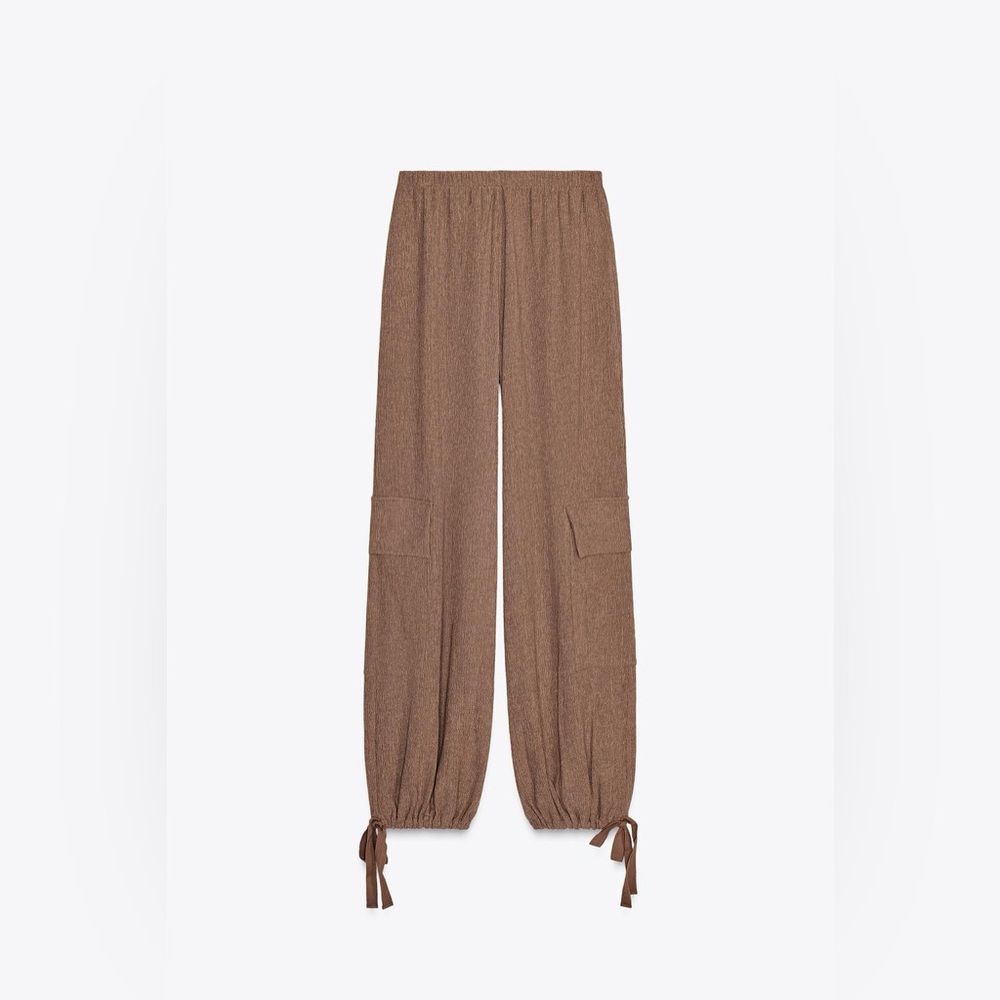TEXTURED CARGO PANTS - Picture 2 of 4